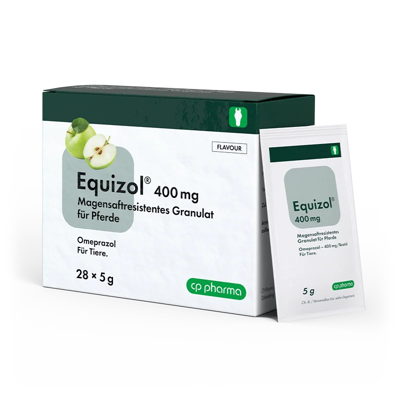 Equizol 400 mg magensaftresistentes Granulat für Pferde, 28 x 5 g