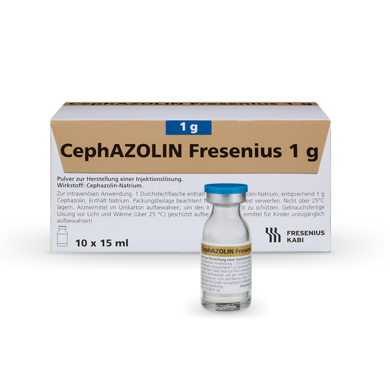 Cephazolin 1 g, 10 x 15 ml