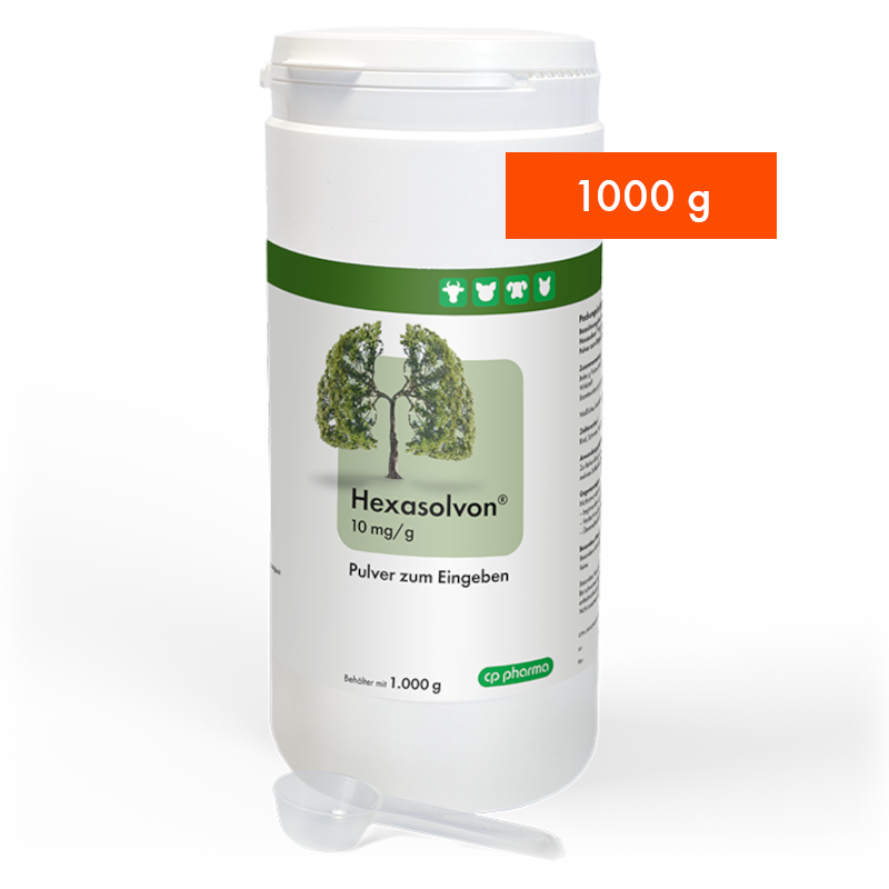 Hexasolvon 10 mg/g Pulver zum Eingeben, 1.000 g Dose