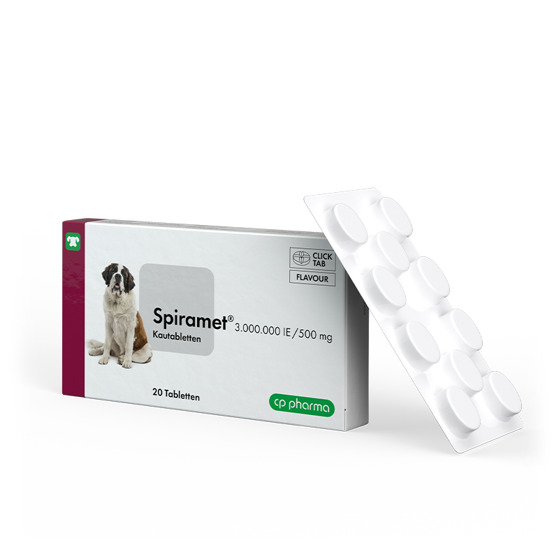 Spiramet 3.000.000 IE + 500 mg, 20 Kautabletten