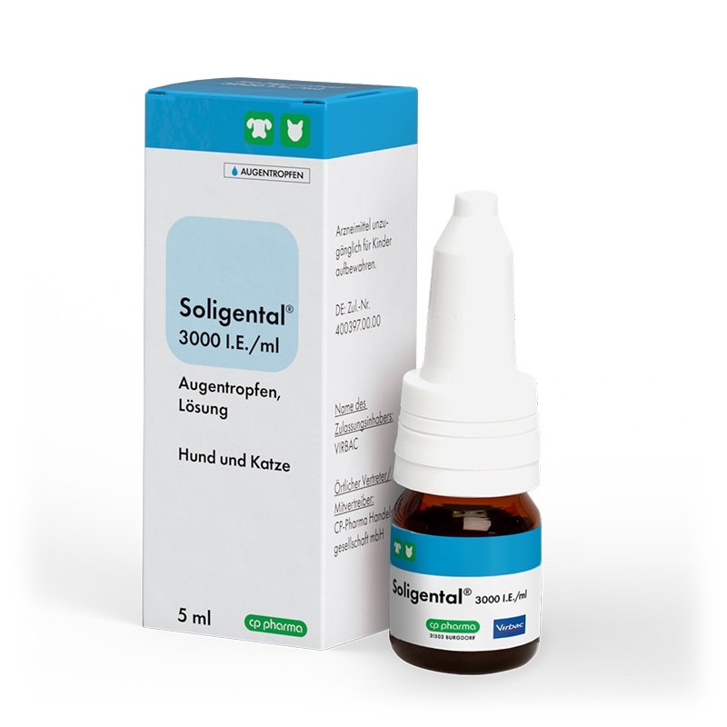 Soligental 3000 I.E./ml Augentropfen, 5 ml