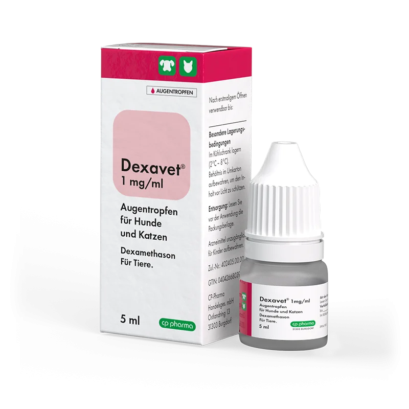 Dexavet 1 mg/ml Augentropfen für Hunde und Katzen, 5 ml | 3904
