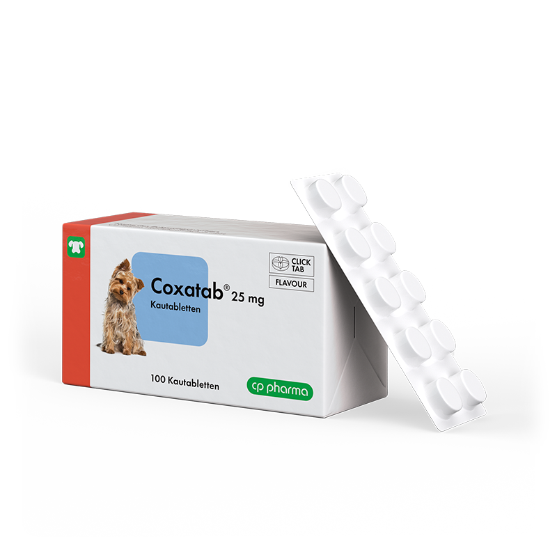 Coxatab 25 mg Kautabletten für Hunde, 100 Kautabletten