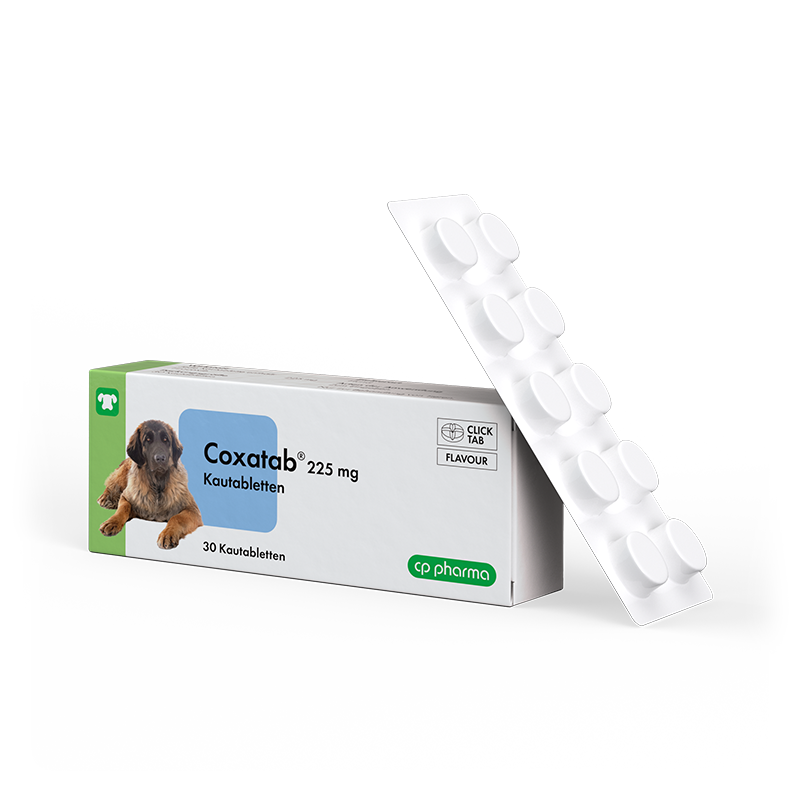 Coxatab 225 mg Kautabletten für Hunde, 30 Kautabletten