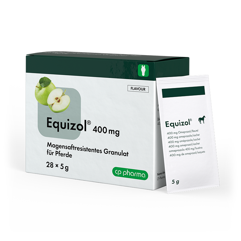 Equizol 400 mg magensaftresistentes Granulat für Pferde, 28 x 5 g