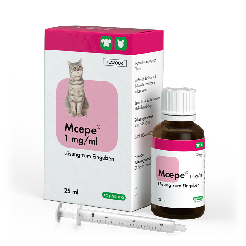 Mcepe 1 mg/ml orale Lösung für Hunde und Katzen, 25 ml